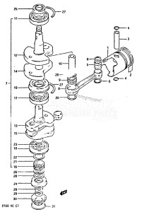 DT60 From 06001-401001 ()  1984 drawing CRANKSHAFT