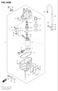 14003F-810001 (2018) 140hp E11 E40-Gen. Export 1-and 2 (DF140AT) DF140A drawing FUEL VAPOR SEPARATOR (E40)