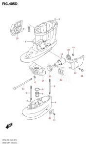 DF70A From 07003F-340001 (E11 E40)  2023 drawing DRIVE SHAFT HOUSING ((DF70ATH,DF90ATH,DF90AWQH):E40)