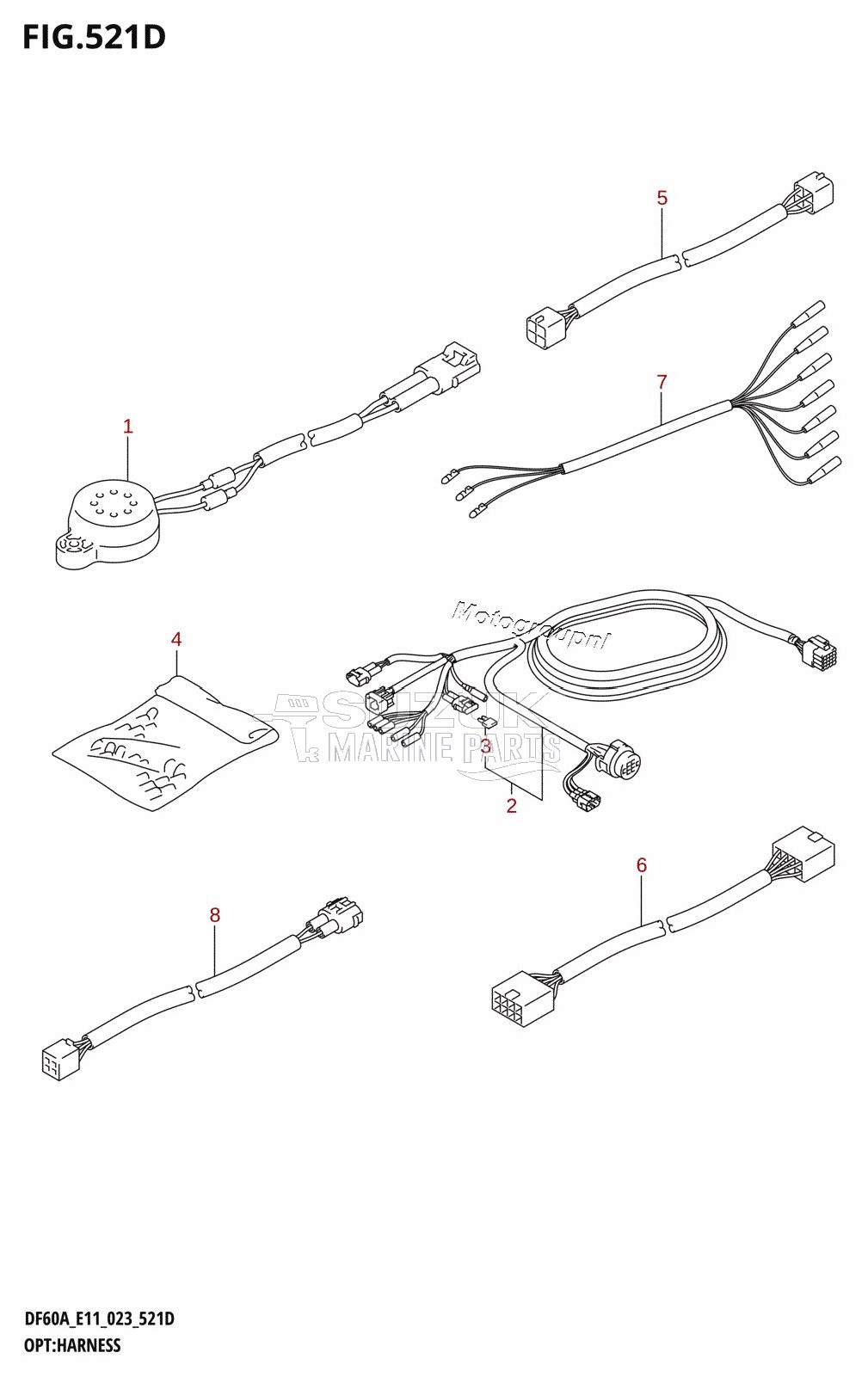 OPT:HARNESS ((DF40AQH,DF40ATH,DF50ATH,DF60AQH,DF60ATH,DF50AVTH,DF60AVTH):(020,021))