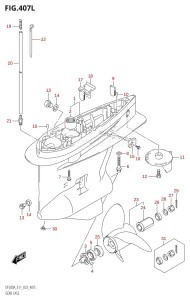 DF175AZ From 17503Z-340001 (E11 E40)  2023 drawing GEAR CASE ((DF175AZ,DF150AZ):023)