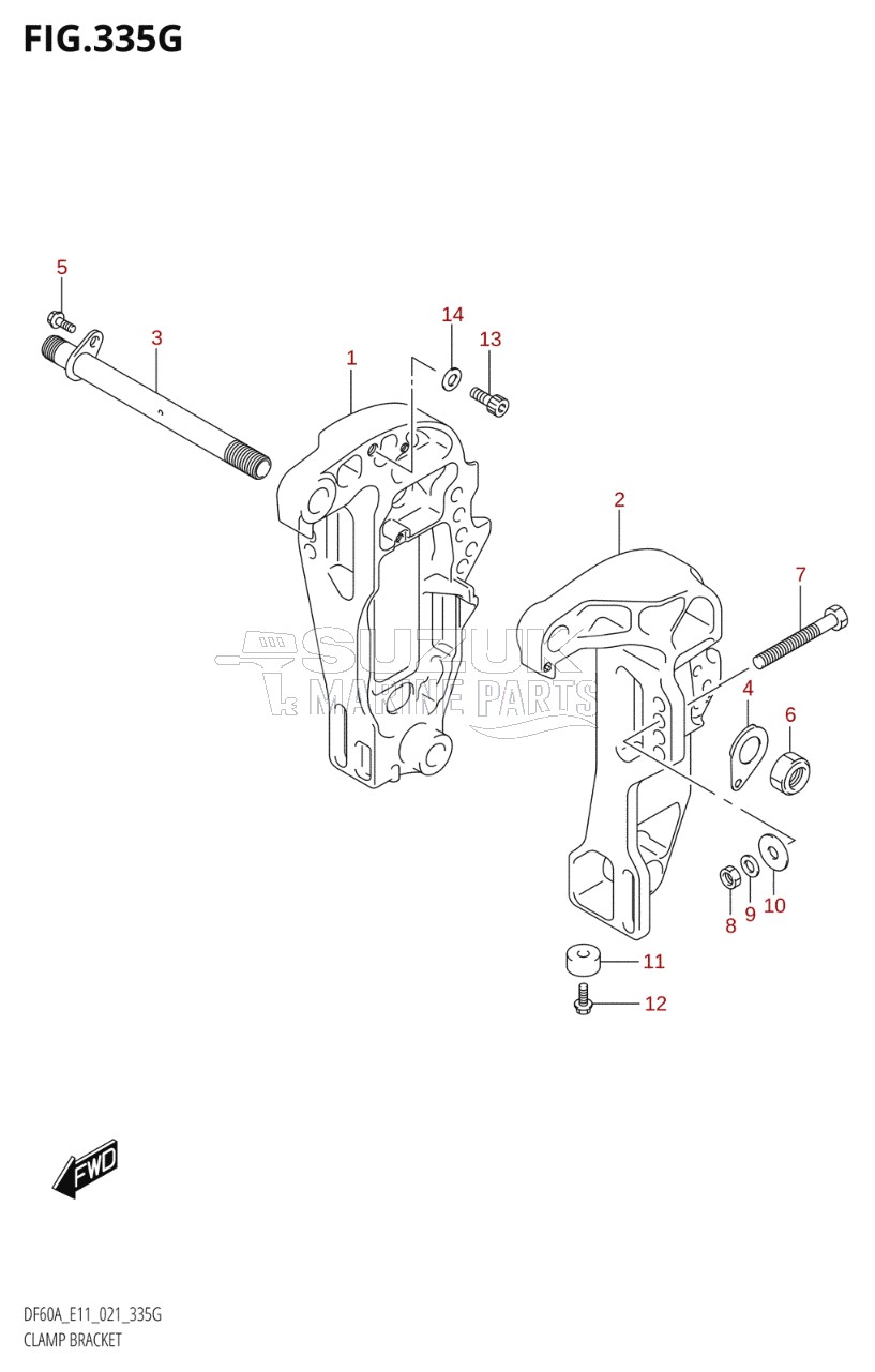 CLAMP BRACKET (SEE NOTE)