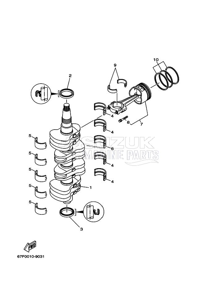 CRANKSHAFT--PISTON