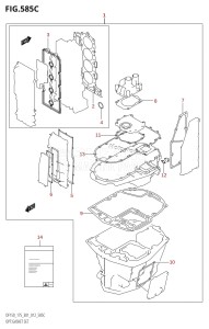 DF175Z From 17502Z-210001 (E01 E40)  2012 drawing OPT:GASKET SET (DF150Z:E01)