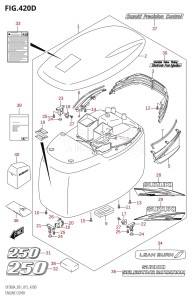 DF250A From 25003P-510001 (E01 E40)  2015 drawing ENGINE COVER (DF250A:E40)