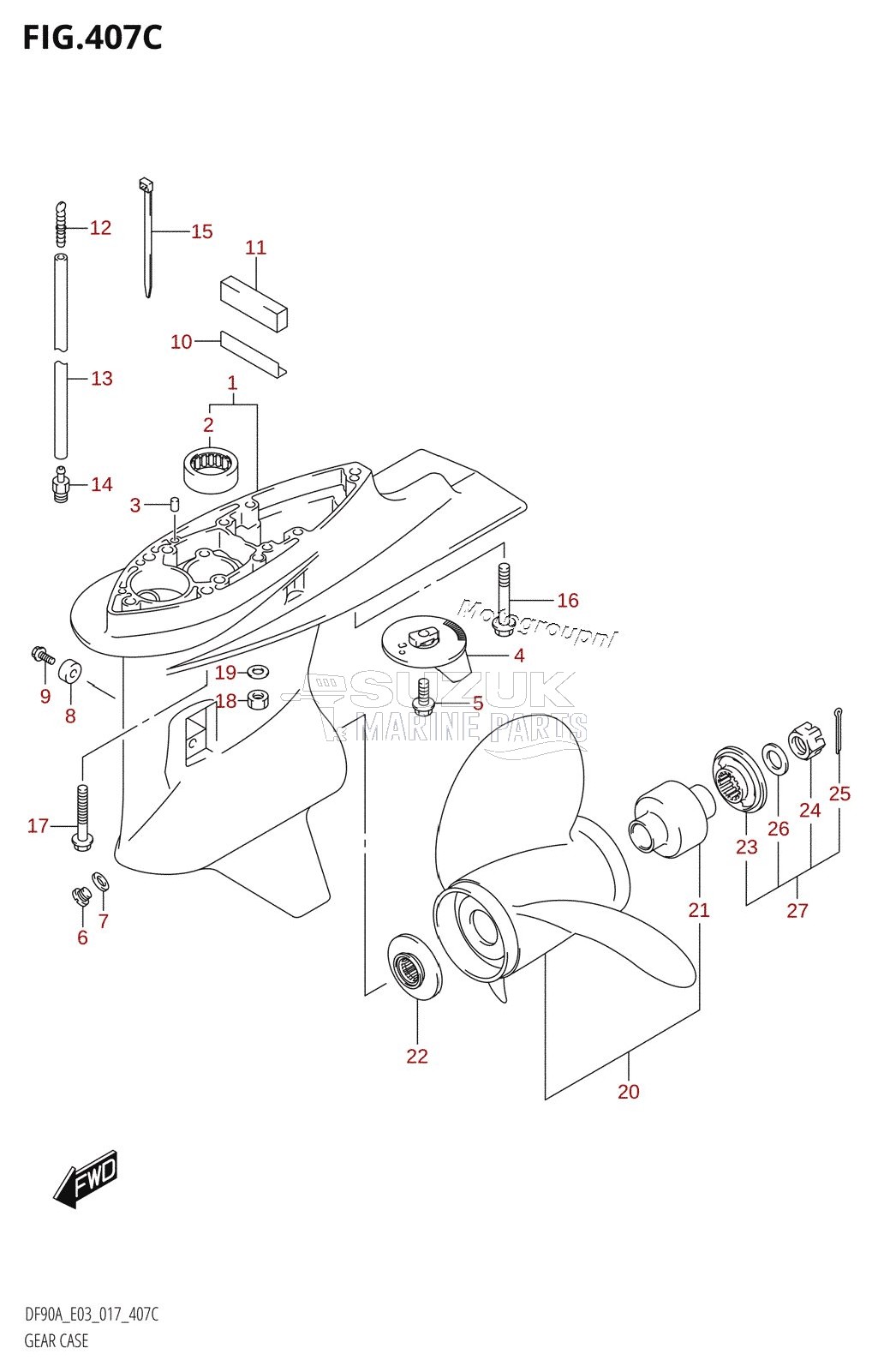 GEAR CASE (DF90A:E03)