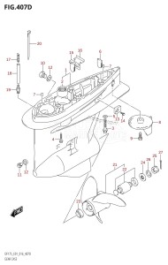 DF175TG From 17502F-610001 (E01 E40)  2016 drawing GEAR CASE (DF150TG:E40)