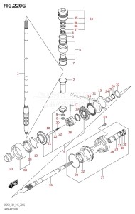 DF250Z From 25003Z-610001 (E40)  2016 drawing TRANSMISSION (DF225Z:E01)