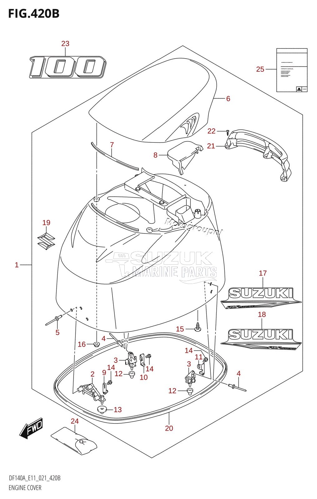 ENGINE COVER (DF100AT:021)