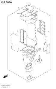 07003F-240001 (2022) 70hp E11 E40-Gen. Export 1-and 2 (DF70AT  DF70ATH  DF70ATH) DF70A drawing OPT:GASKET SET (SEE NOTE)