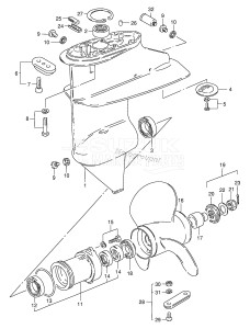 DF15 From 01501F-371001 ()  2003 drawing GEAR CASE