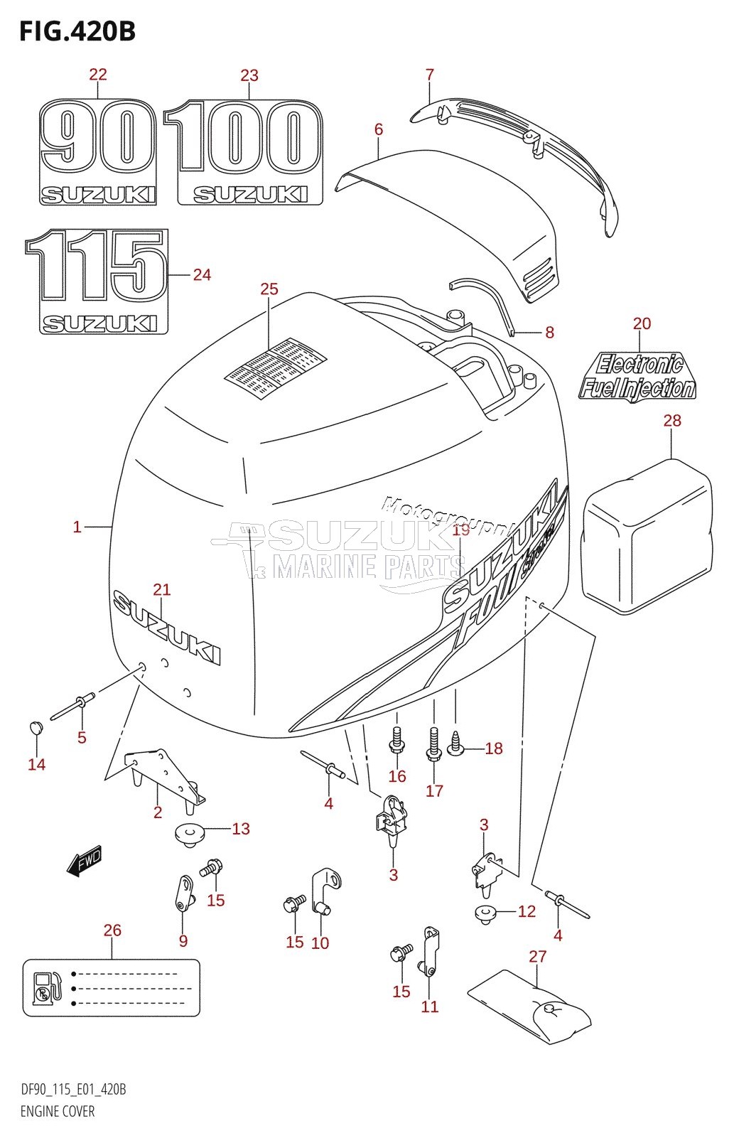 ENGINE COVER (K3,K4,K5,K6,K7,K8,K9)