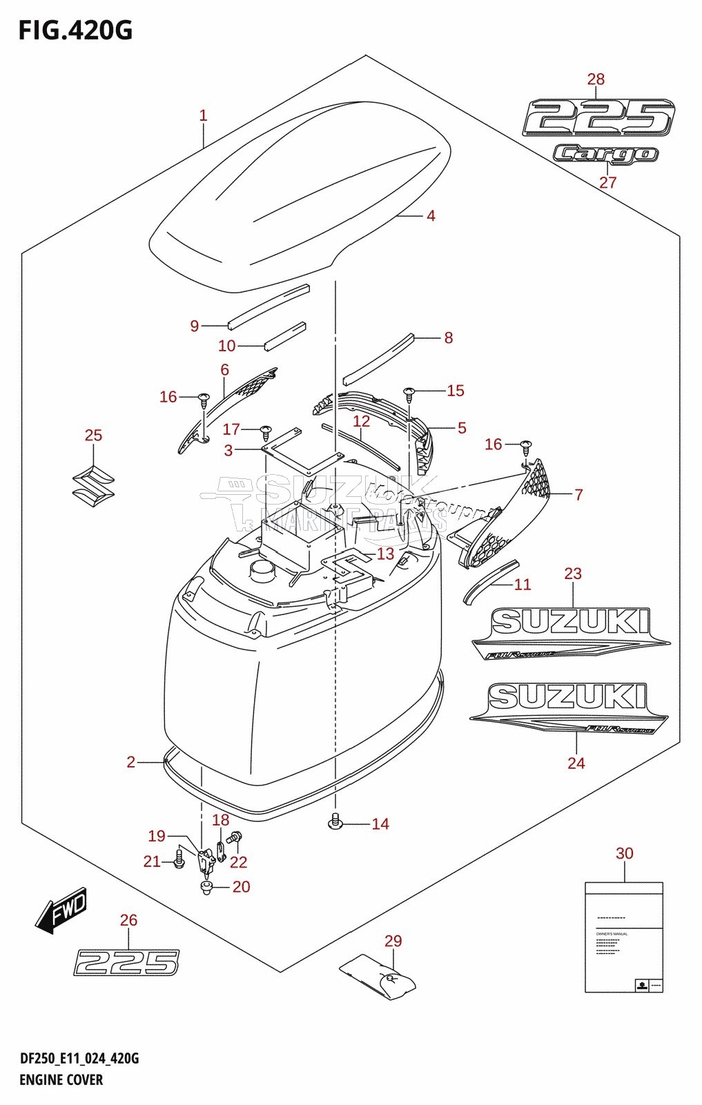 ENGINE COVER (DF225T,DF225Z)