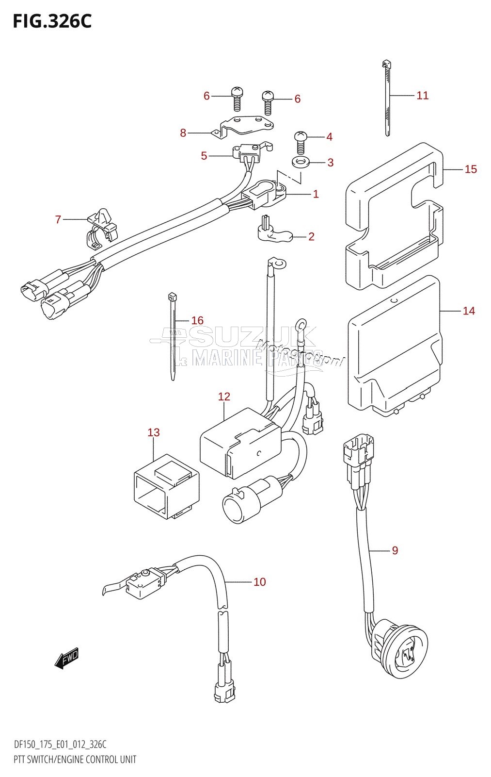 PTT SWITCH /​ ENGINE CONTROL UNIT (DF150Z:E01)