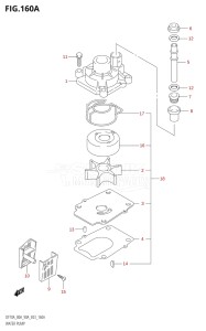 07002F-980001 (2009) 70hp E03-USA (DF70ATK9) DF70A drawing WATER PUMP