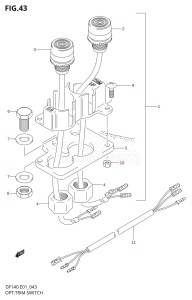 DF140 From 14001Z-780001 (E01 E40)  2007 drawing OPT:TRIM SWITCH