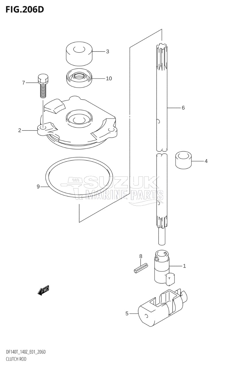 CLUTCH ROD (DF140Z,DF140WZ)