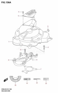 DF60A From 06002F-210001 (E03)  2012 drawing RING GEAR COVER