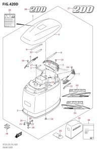 DF225Z From 22503Z-610001 (E03)  2016 drawing ENGINE COVER (DF200Z:E03)