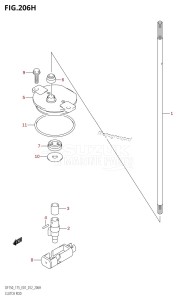 DF175Z From 17502Z-210001 (E01 E40)  2012 drawing CLUTCH ROD (DF175Z:E40)