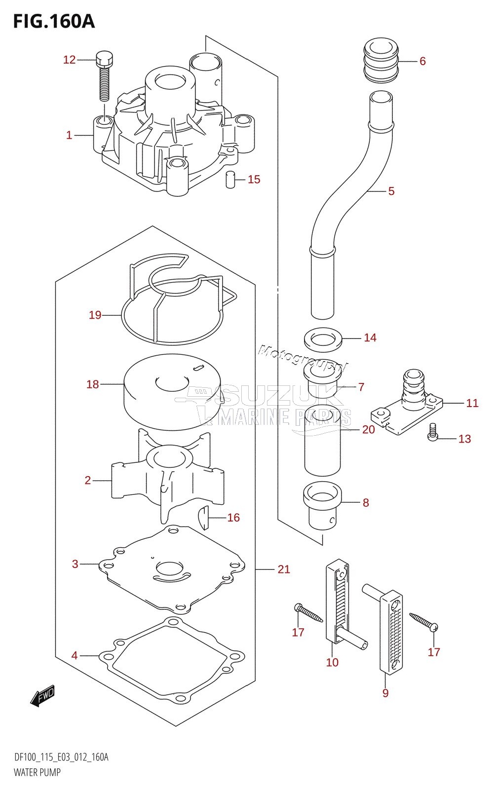 WATER PUMP (DF100T:E03)