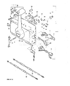 DT85 From 8501-512598 ()  1985 drawing REMOTE CONTROL (1) (MODEL QD)