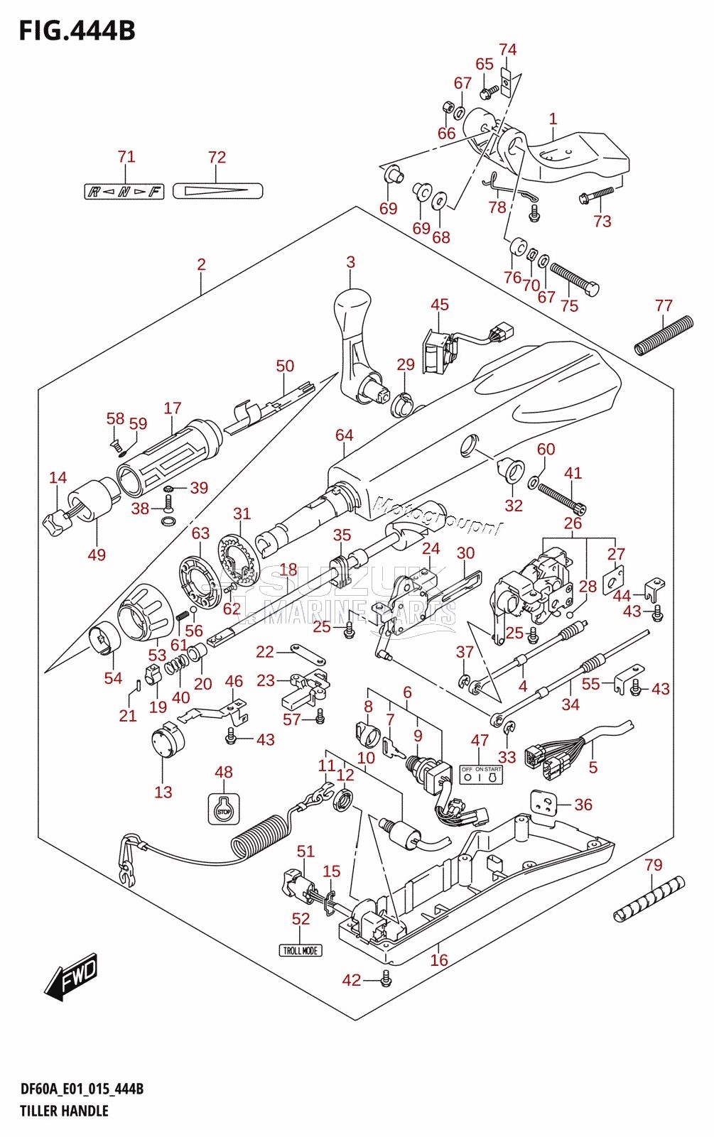 TILLER HANDLE (DF40ATH:E01)