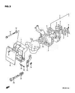 DT15C From 01502-131001 ()  1991 drawing INLET CASE