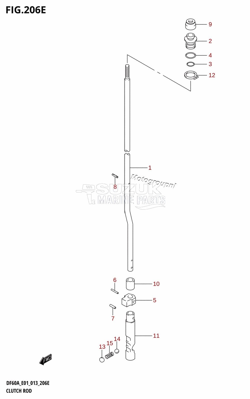 CLUTCH ROD (DF50A:E01)