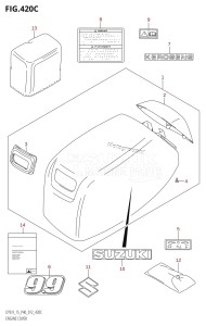 DT9.9 From 00996-210001 (P40)  2012 drawing ENGINE COVER (DT9.9K:P36)