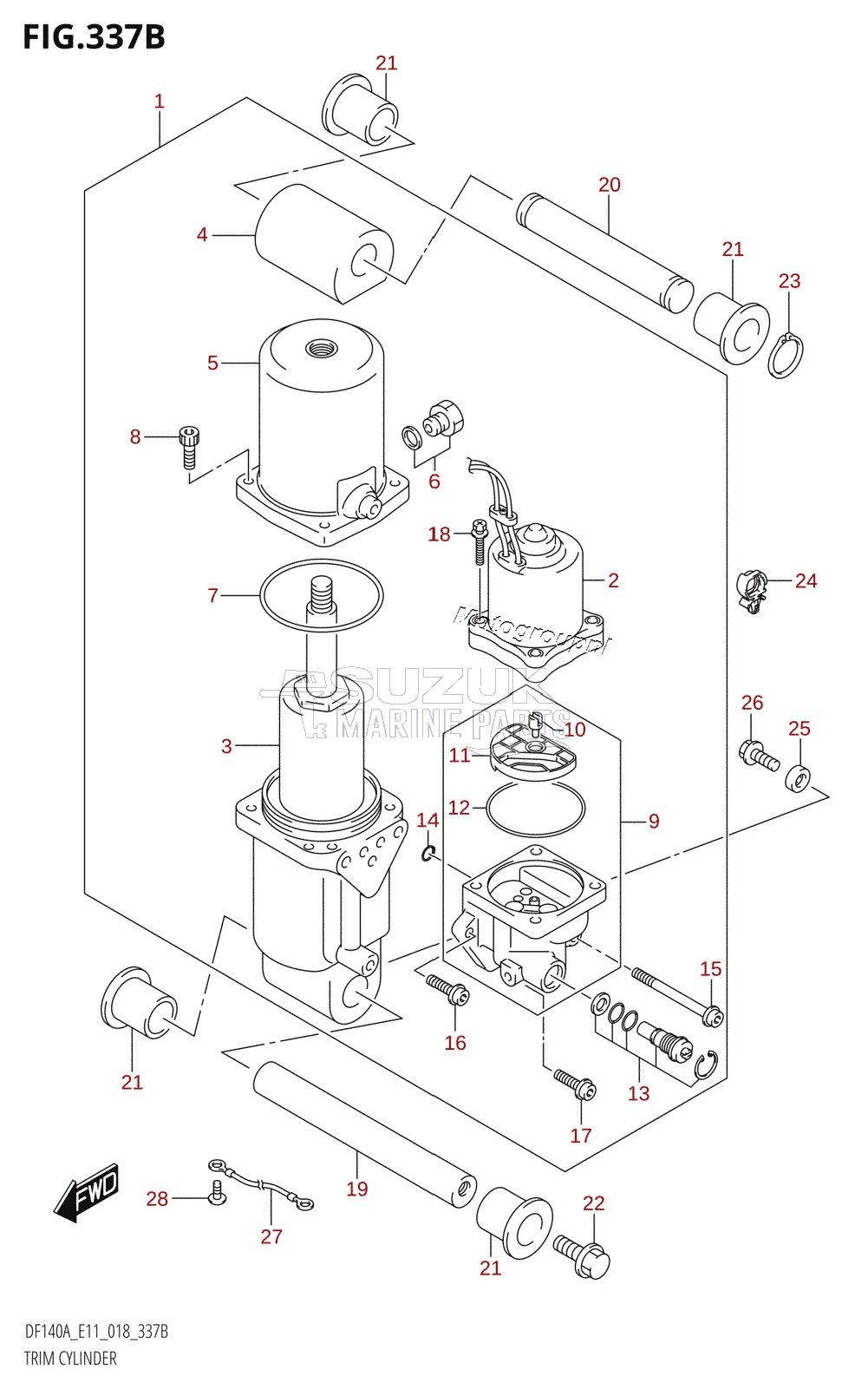 TRIM CYLINDER (DF115AT:E40,DF115AZ:E40)