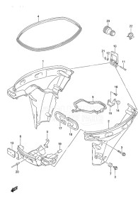 Outboard DF 20A drawing Side Cover Remote Control w/Power Tilt