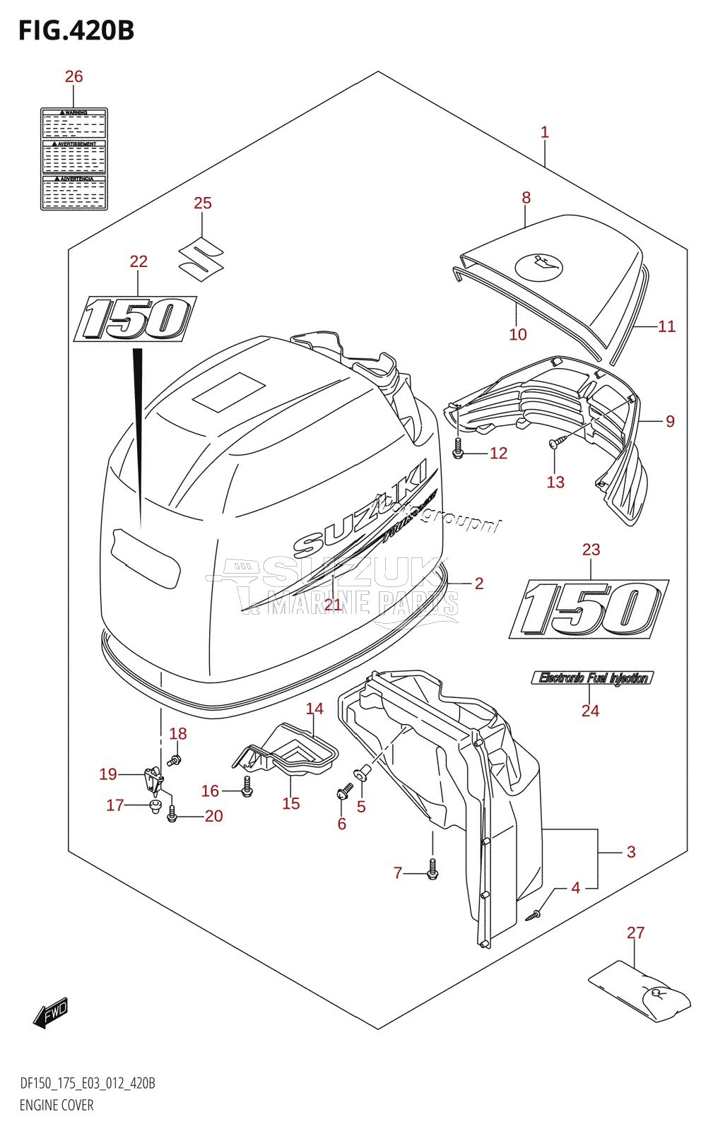 ENGINE COVER (DF150Z:E03)