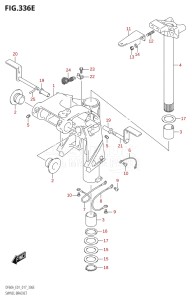 04003F-710001 (2017) 40hp E01-Gen. Export 1 (DF40A  DF40AQH  DF40ATH) DF40A drawing SWIVEL BRACKET (DF50A:E01)