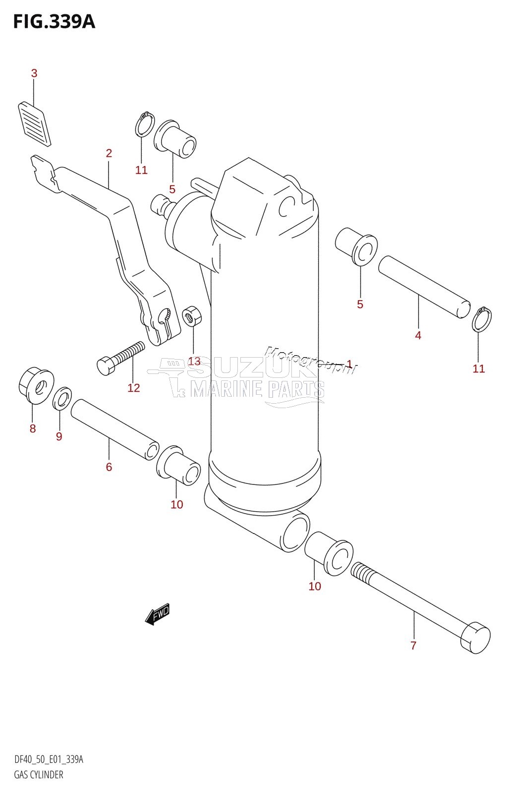 GAS CYLINDER ((DF40QH,DF50QH):(X,Y))