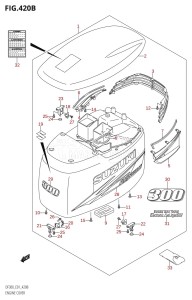 DF300 From 30001F-880001 (E01 E40)  2008 drawing ENGINE COVER (K10,011)