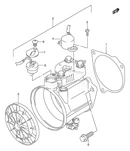 DT175 From 17501-131001 ()  1991 drawing THROTTLE ASSY (DT200EPI /​ 225 /​ 150EPI)(*)