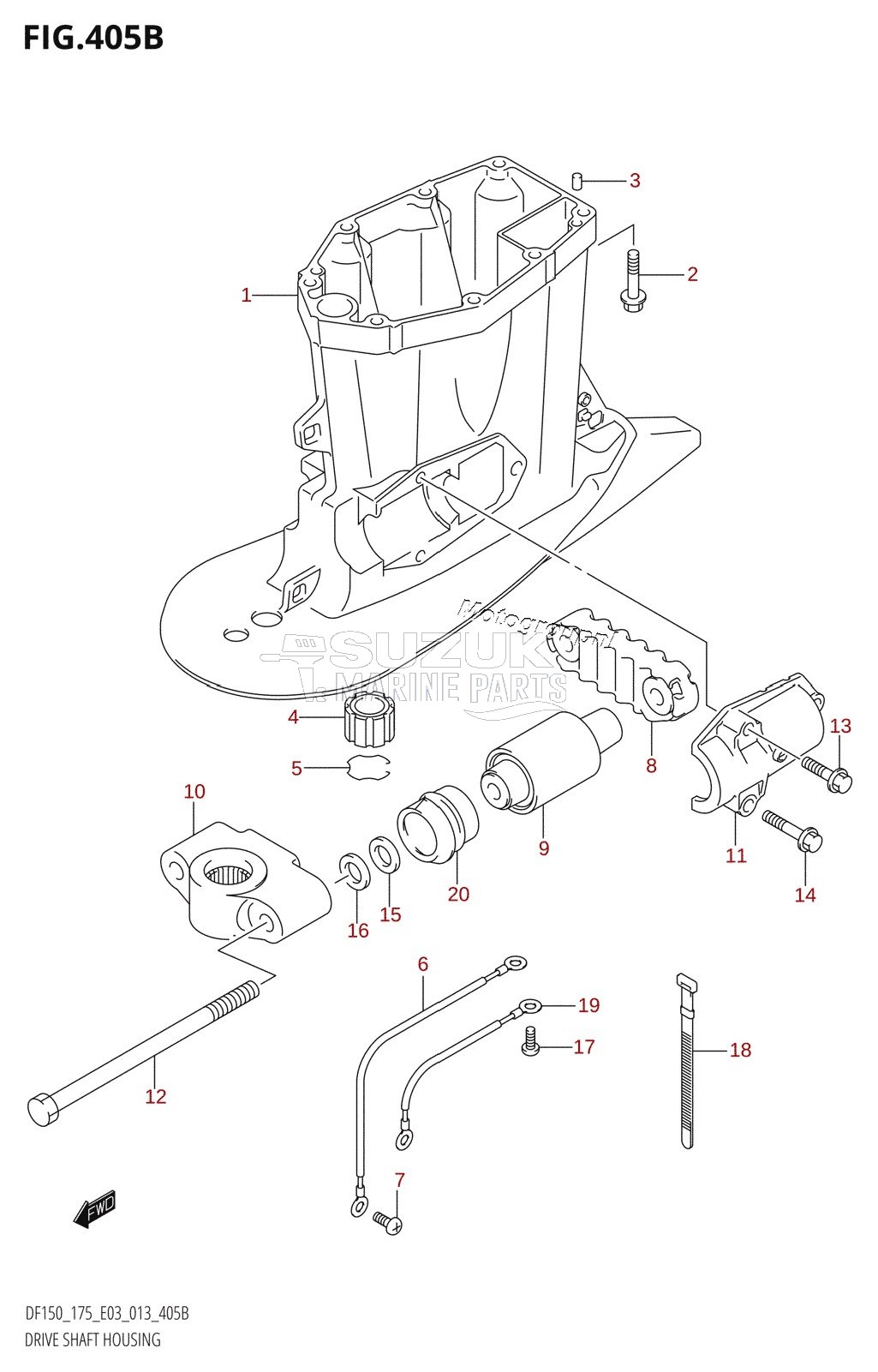 DRIVE SHAFT HOUSING (DF150Z:E03)