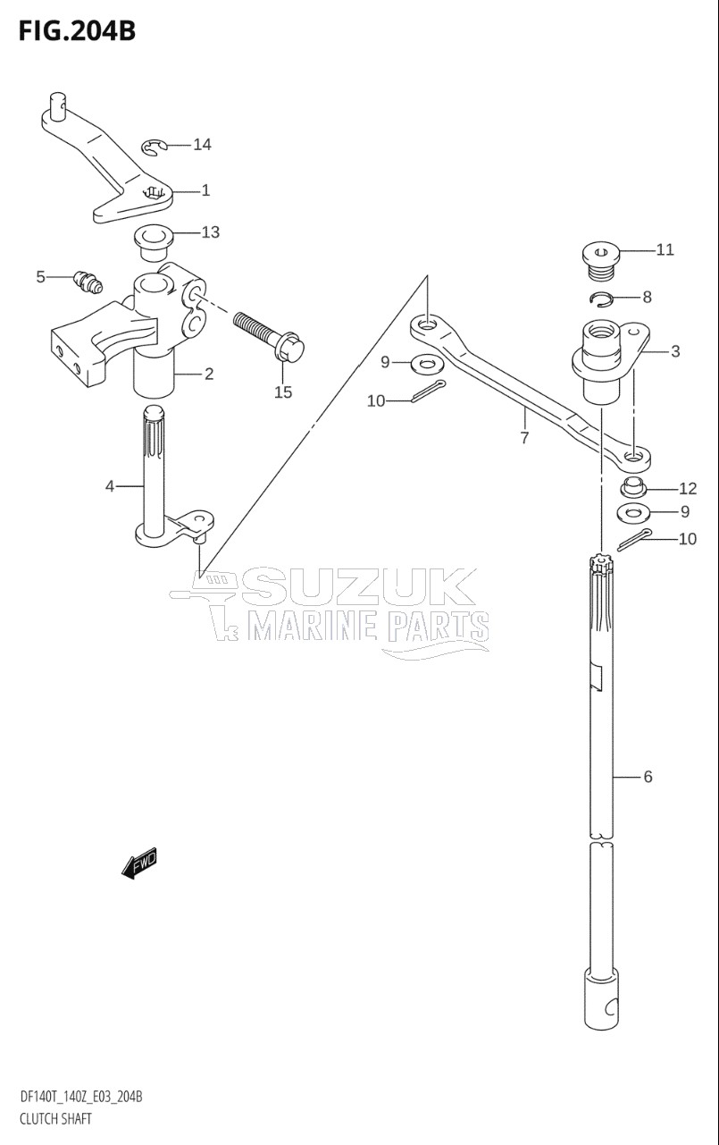 CLUTCH SHAFT (K3,K4,K5,K6)