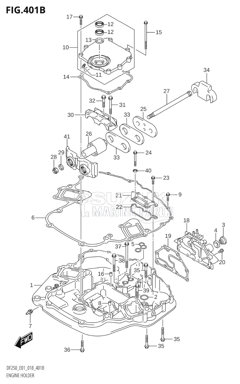 ENGINE HOLDER (DF200Z,DF225T,DF225Z,DF250T,DF250Z)