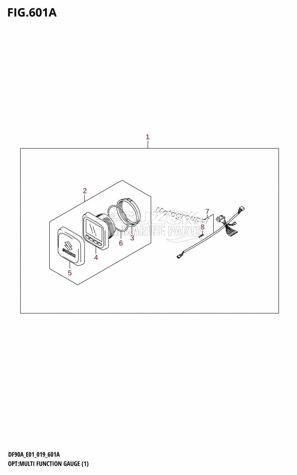 OPT:MULTI FUNCTION GAUGE (1) (DF70A,DF80A,DF90A,DF100B)