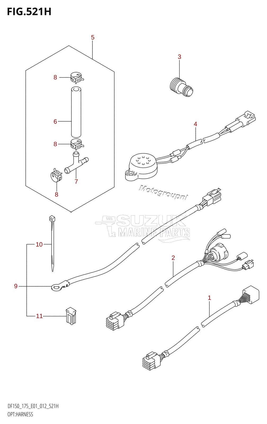 OPT:HARNESS (DF175Z:E40)