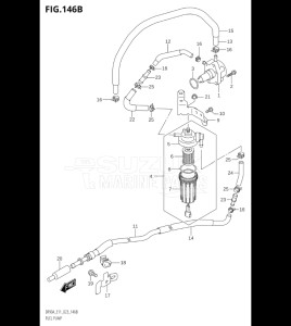 07501F-340001 (2023) 75hp E03-USA (DF75AT) DF75A drawing FUEL PUMP (020:DF100B)