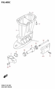 DF50A From 05003F-240001 (E01 E11)  2022 drawing DRIVE SHAFT HOUSING (DF40AST:E34)