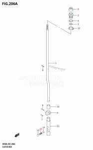 DF60A From 06002F-010001 (E03)  2010 drawing CLUTCH ROD