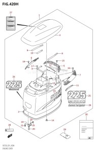 DF225T From 22503F-010001 (E01 E40)  2010 drawing ENGINE COVER ((DF225WT,DF225WZ):(K5,K6,K7,K8,K9))