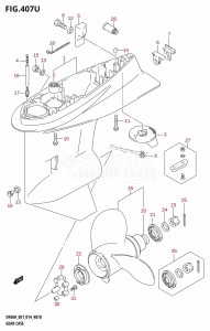 DF40A From 04003F-410001 (E01)  2014 drawing GEAR CASE (DF60AVTH:E40)