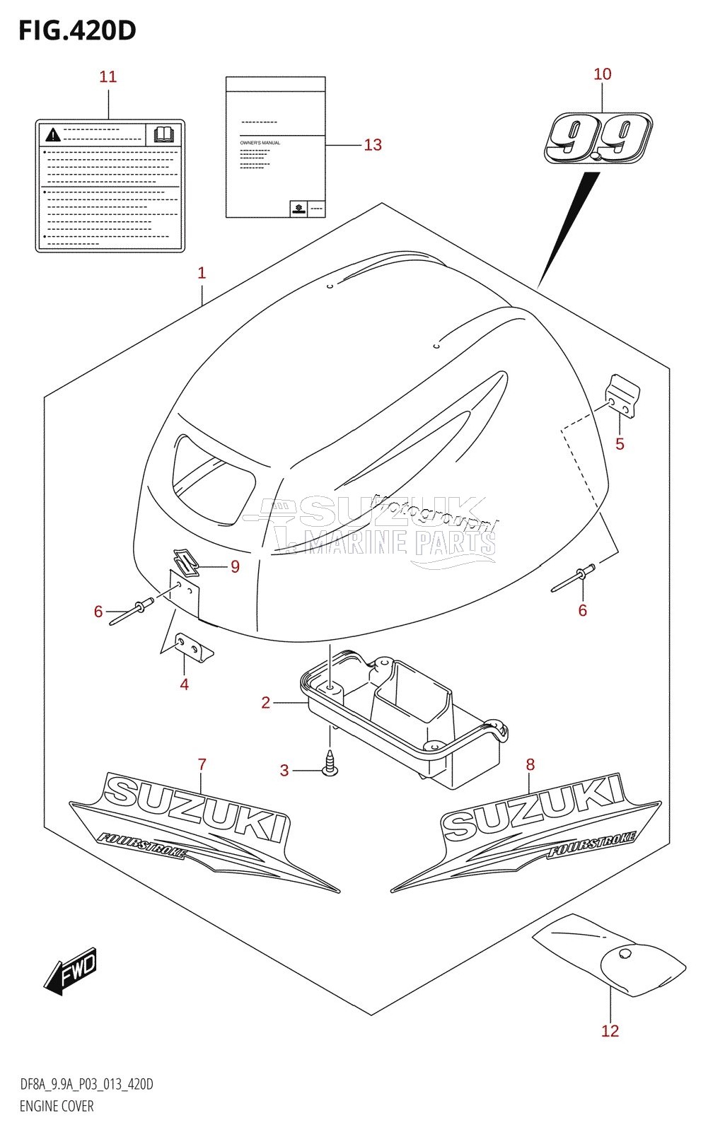 ENGINE COVER (DF9.9AR:P03)