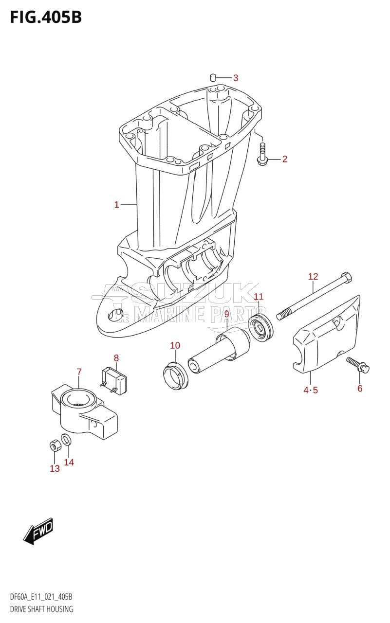 DRIVE SHAFT HOUSING ((DF40A,DF50A,DF60A):E03)