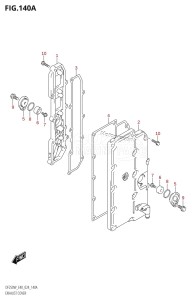 DF250WT From 25005F-440001 (E40)  2024 drawing EXHAUST COVER